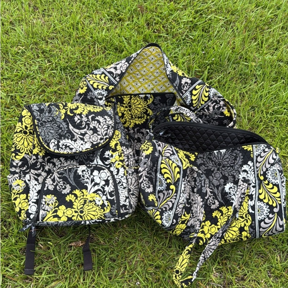 SOLD Vera Bradley Black and Yellow Set